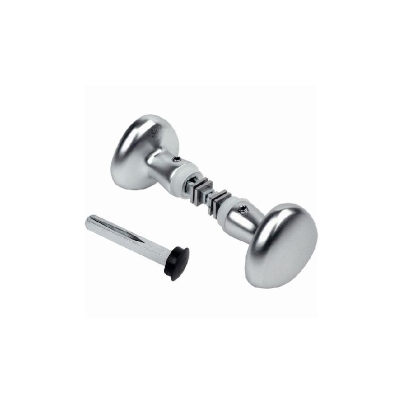 Paire de poignées boutons ronds en alu pour carré de 8mm, longu. 90mmLOCINOX