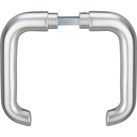 Paire de poignées de porte 104Z Aluminium F1 sans rosace 4-branches 8 mm
