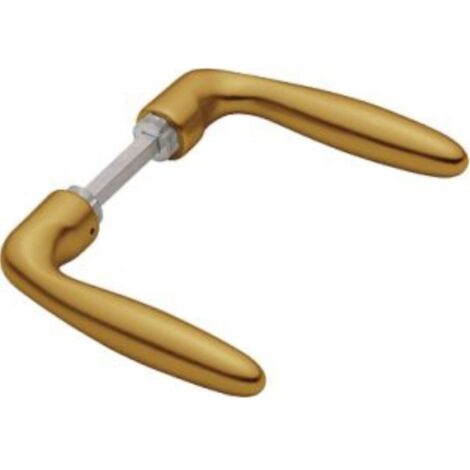 Paire de poignées de porte Verona 1510 Alu.F4 sans rosace VK 8mm HOPPE
