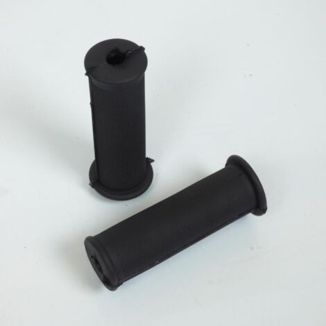 Paire de poignées noire Ø22/24mm 100mm pour mobylette cyclo
