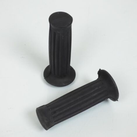 Paire de poignées noire Ø22/24mm 105mm pour mobylette cyclo