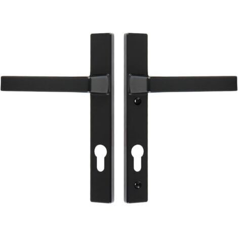 Paire de Poignées Noires pour Porte – Poignées Intérieures en Bois, Sans Loquet, Design Élégant