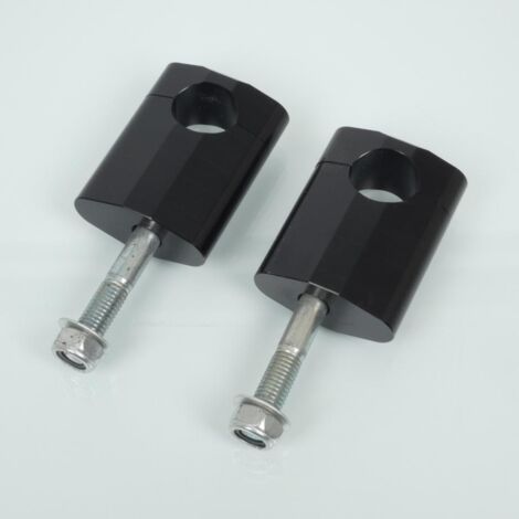 Paire de pontet rehausse de guidon noir diamètre 28mm Générique