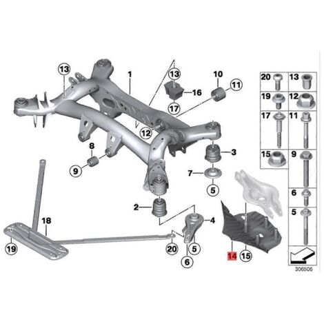 paire de protections anti-éclaboussures pour bras de suspension inférieur arrière de voiture F20--