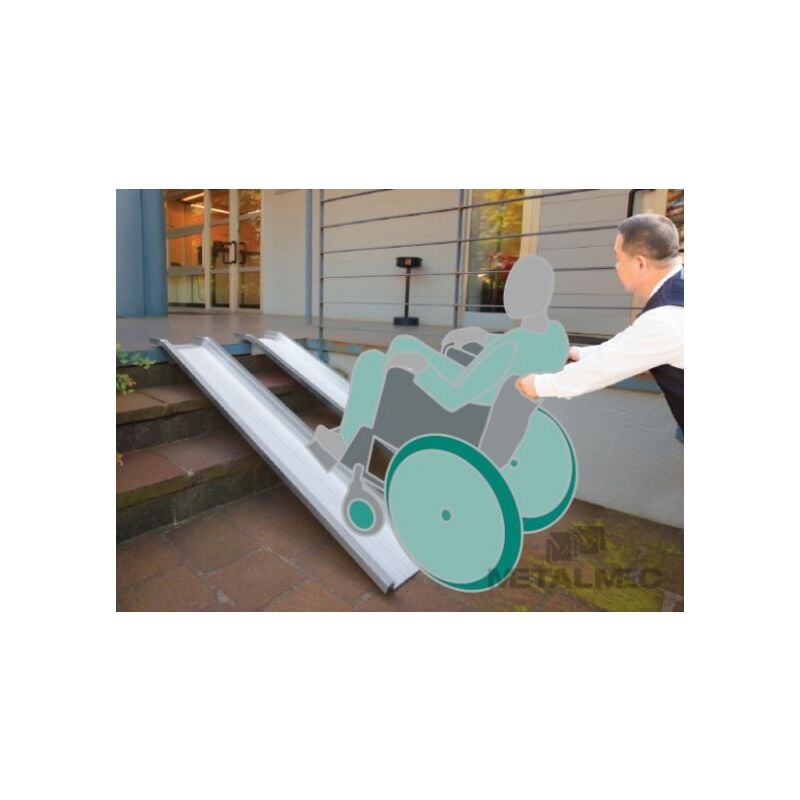 Paire De Rampes De Chargement Metalmec 050x246x2000 Avec Bords - Mm050b02520