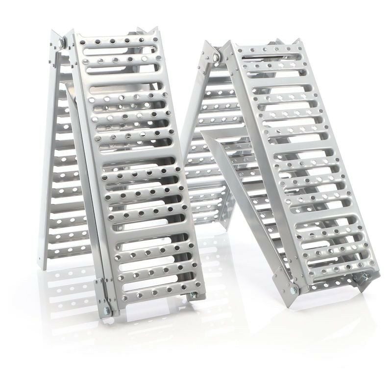 Paire de Rampes de chargement moto pliable 340 kg 197 cm de long