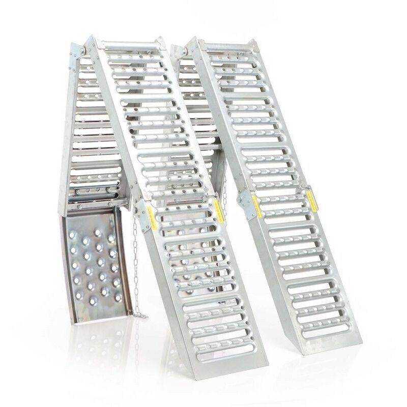 Paire de Rampes de chargement moto pliable 500 kg 200 cm de long