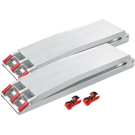 Paire de Rampes de chargement moto pliable 680 kg 215 cm de long
