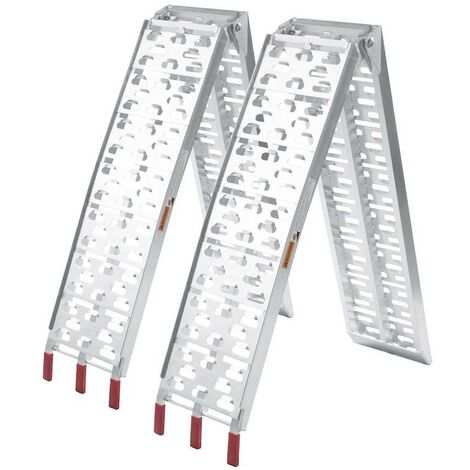 Paire de Rampes de chargement moto pliable 680 kg 223 cm de long