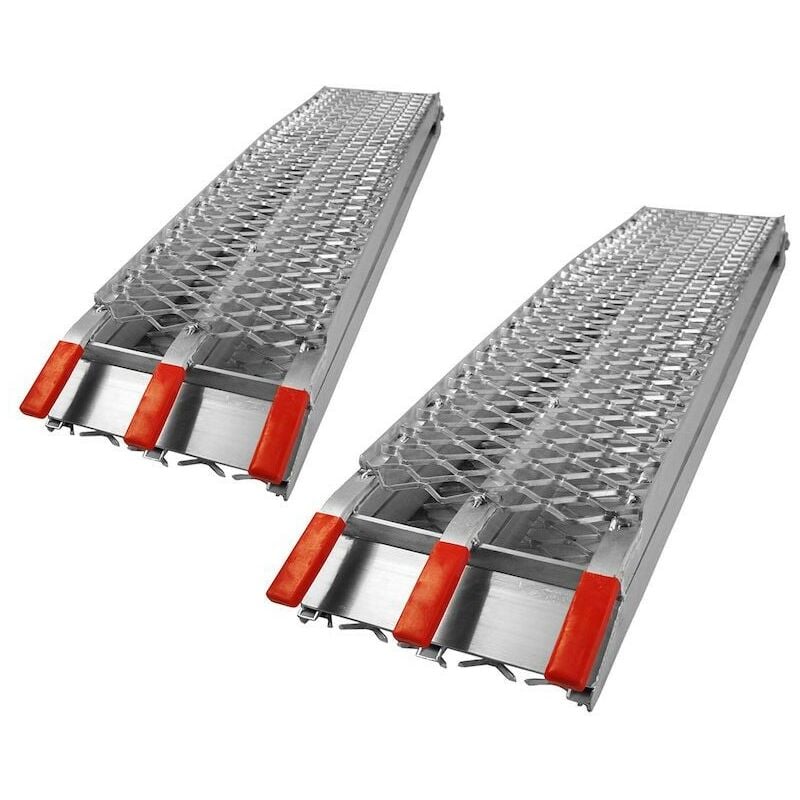 Paire de Rampes de chargement moto pliable 680 kg 226 cm de long