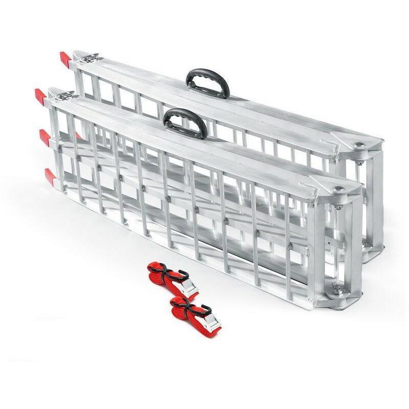 Paire de Rampes de chargement moto pliable 680 kg 226 cm de long