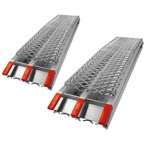 Paire de Rampes de chargement moto pliable 680 kg 226 cm de long