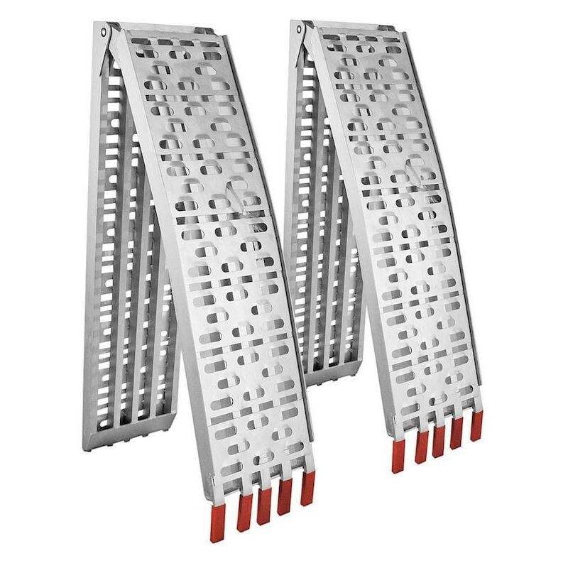 Paire de Rampes de chargement moto pliable 800 kg 226 cm de long