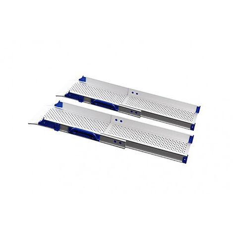 Paire de rampes télescopique type accès PMR de 1190mm - Hauteur à franchir 24cm - Charge max 400kg - T120119