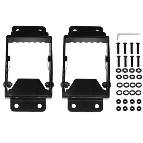 paire de repose-pieds arrière pour passager arrière de quad/voiture à 4 roues, noirs