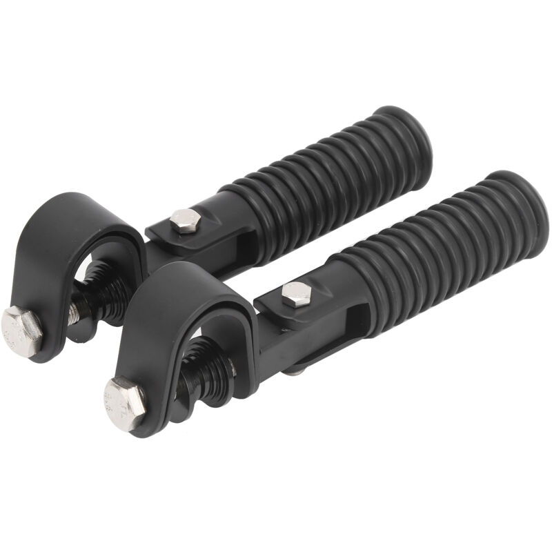 Basetbl - Paire de repose-pieds de moto avec pince de fixation pour barre de protection de moteur de 1 po pour HondaNoir