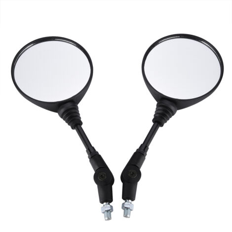 Paire de Rétroviseurs de Recrutement de Moto Premium avec Verre Transparent et Installation Facile, Finition élégante.