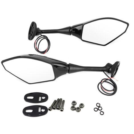 Paire de rétroviseurs LED pour motos, clignotants intégrés, adaptés à Honda CBR600RR CBR1000RR CBR500R