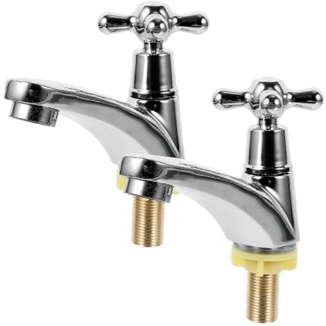 Paire de robinets de salle de bain, robinet de salle de bain moderne, robinet mitigeur P20241126315 (eau froide, eau chaude)
