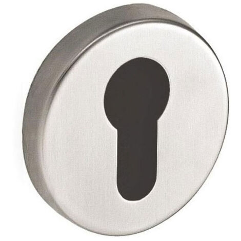 Paire de rosace condamnation à voyant inox pour OVALIS - VACHETTE - 080881