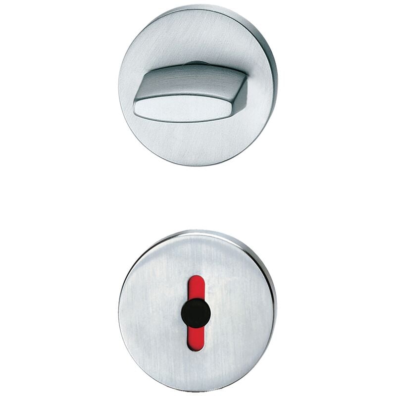 Paire de rosace ronde à condamnation à voyant inox 1744 FSB 0 12 1735 10284 6204