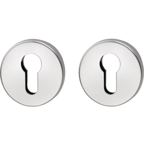 Paire de rosaces de serrure 056 VA F00 Plaque 8 mm PZ ronde