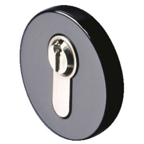 Paire de rosaces euro-profil Normbau S80-TDC-16 55 mm noir brillant