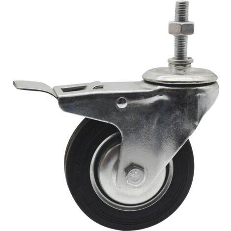 Paire de roues pivotantes avec frein ø100x30mm pour chariots OC 0711 et chevalets OC 0716 - SA 0711 - CLAS Equipements