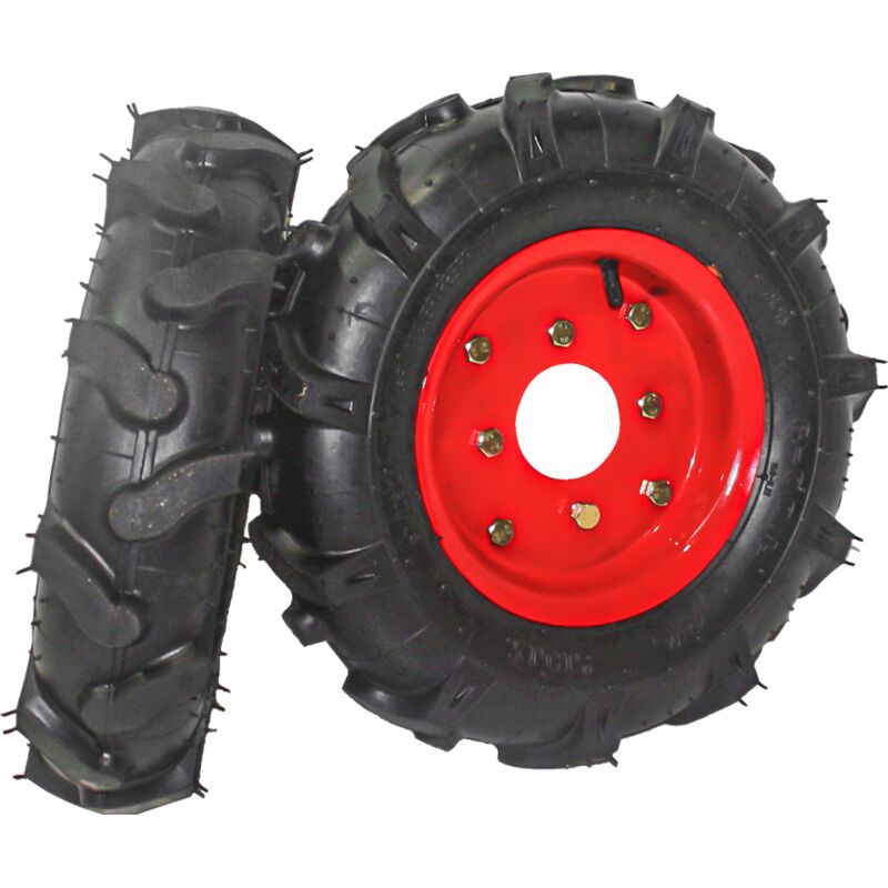 Bricoferr - Paire de roues pour motoculteur, taille 400-8