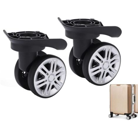 Paire de roulettes pour valise souple, roues de rechange universelles à double rangée, silencieuses et durables - Pièces de remplacement A19