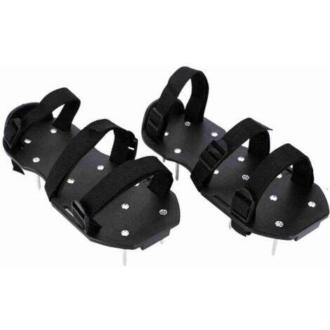 Paire de Semelles de Ventilation pour Gazon I aérateur de pelouse I Amélioration de la qualité du Sol I 13 Clous en Acier I Réglable Jusqu’à la Taille 46 et sur Toutes Les Chaussures I 30×13×6 cm