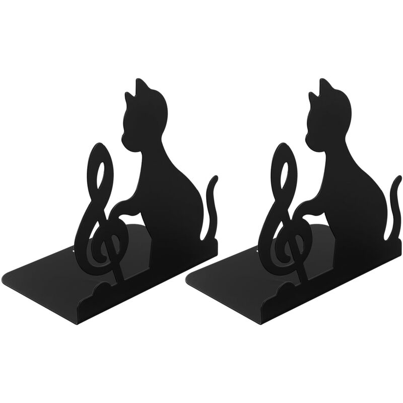 Feiyue - paire de serre-livres créatifs en forme de chat pour la maison et le bureau