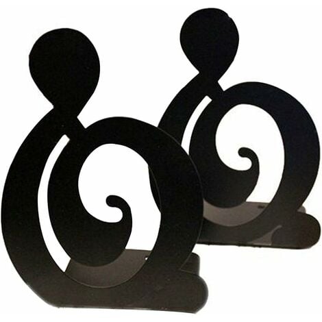 FUHUIDA TRADING Paire de serre-livres créatifs sur le thème de la musique en métal solide pour enfants et passionnés de musique - Décoration d’intérieur ou de bureau