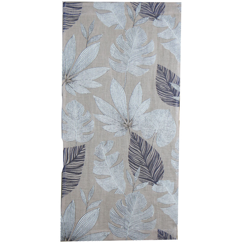 Paire de stores droits et tamisant en lin Bleu Marine 60x120 cm