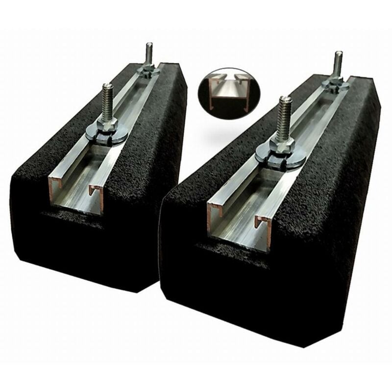 Paire de supports de sol EID mini rubber 400MM 300KG - AS400PMBFP