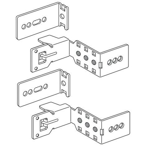 Paire de supports Bticino pour tableaux et armoires LDX800/MDX800/HDX 93000/6C