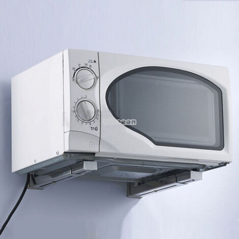 Paire De Supports Muraux Pour Suspension De Four à Micro-ondes 2 X Supports Blancs