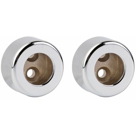 Paire de supports naissance de tube rond - Diamètre tube 16 mm - Avec enjoliveur de finition