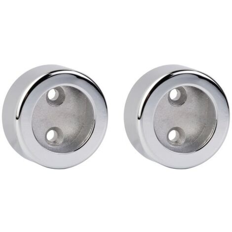 Paire de supports naissance de tube rond - Diamètre tube 25 mm - Avec enjoliveur de finition