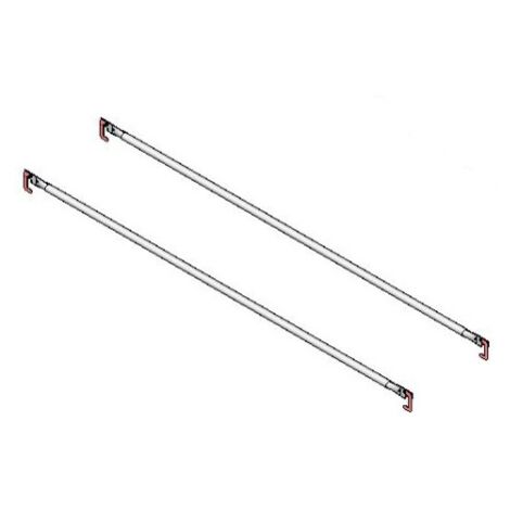 Paire de tiges de garde-corps pour e'chafaudage Grim UNI EN 1004 75 cm protection uniquement pour passages