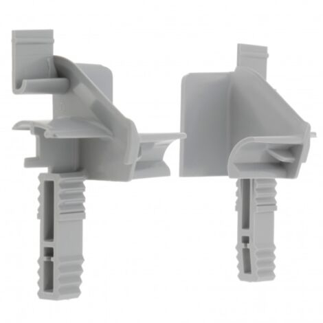Paire de tulipes pour volet roulant modèle Aluréno ZF pour lames de 12 à 15mm PVC gris Entonnoir Rail de guidage Universel Protection Fenêtre Store Accessoire