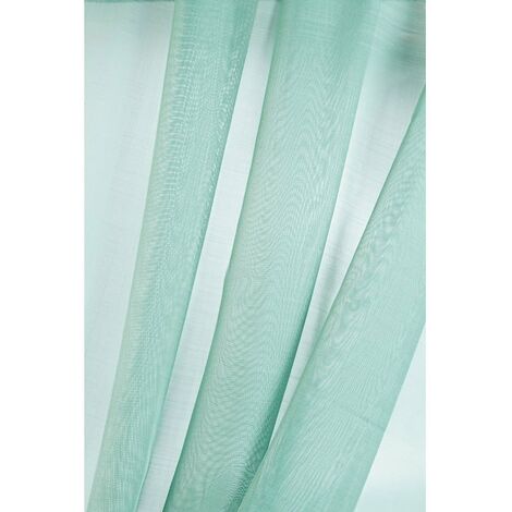 Paire de vitrages unis - 60x140cm - Céladon