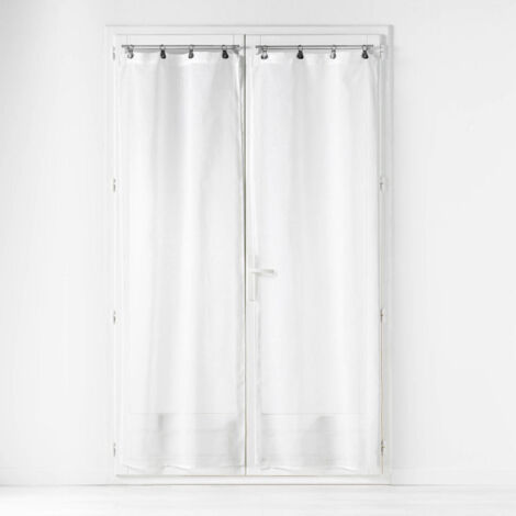 Paire de Voilage à Anneaux "Linka" 70x200cm Blanc