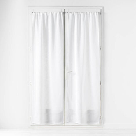 Paire de Voilage Passe-Tringle "Haltona" 70x200cm Blanc