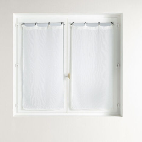 Paire de Voilages à Œillets "Davina" 60x160cm Blanc