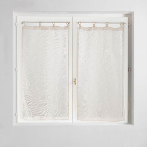 Paire de Voilages à Œillets "Minalisa" 60x120cm Lin