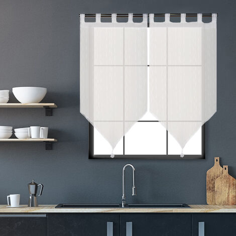 Paire de voilages à passants Beige 60x120 cm