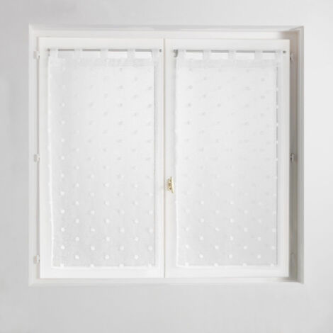Paire de Voilages à Passants "Pompinou" 60x160cm Blanc