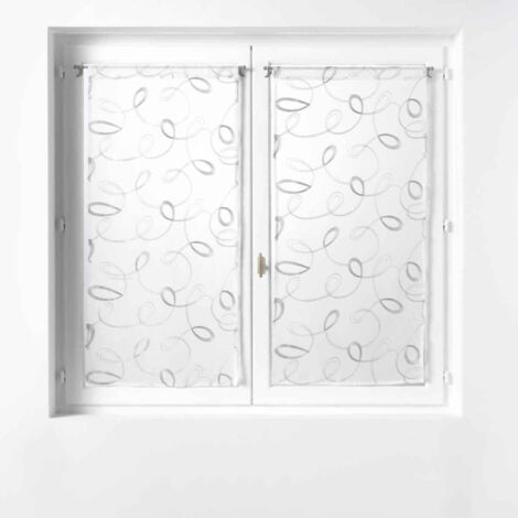 Paire de Voilages "Hoops" 60x160cm Gris