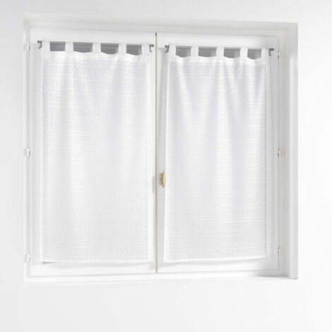 Paire de Voilages Maille "Naomie" 60x160cm Blanc